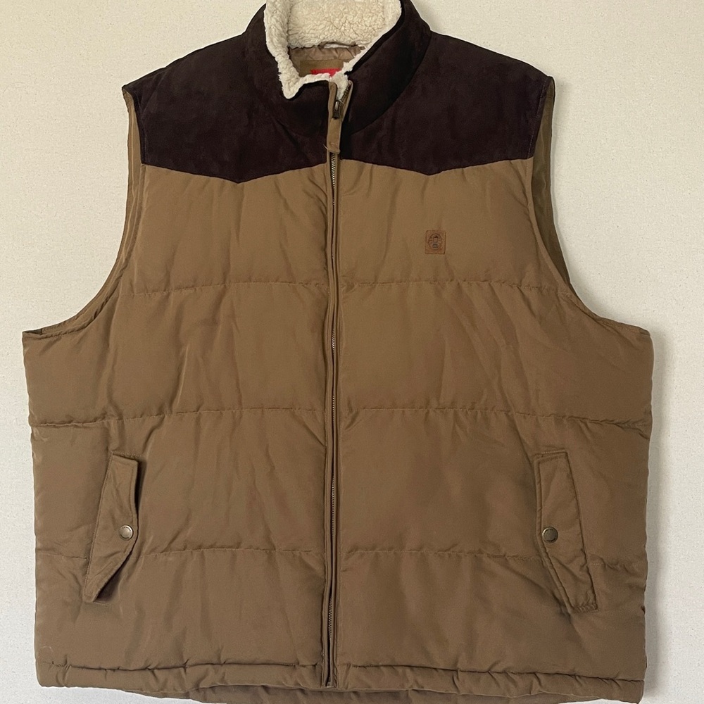 Coleman Tan and Brown Quilted Vest